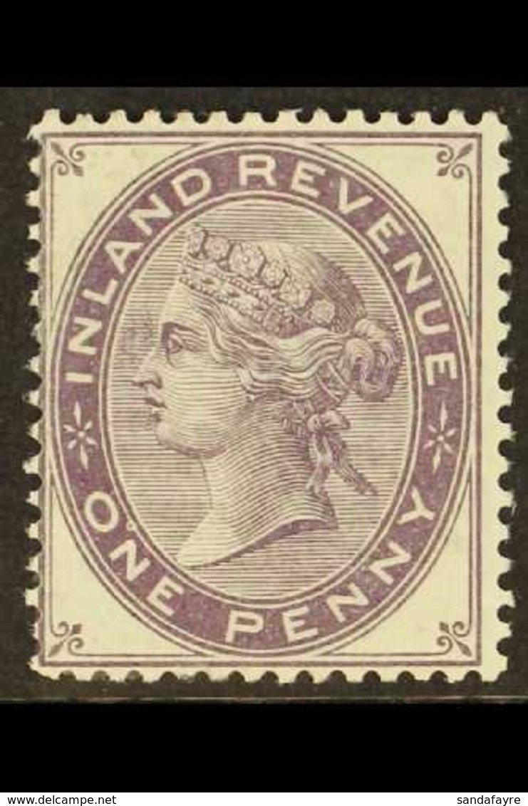 POSTAL FISCAL 1881 1d (Die 4, Plate 144) Wmk Orb, Perforated COLOUR TRIAL In Dull Purple, See Note After SG Spec L123 (= - Other & Unclassified