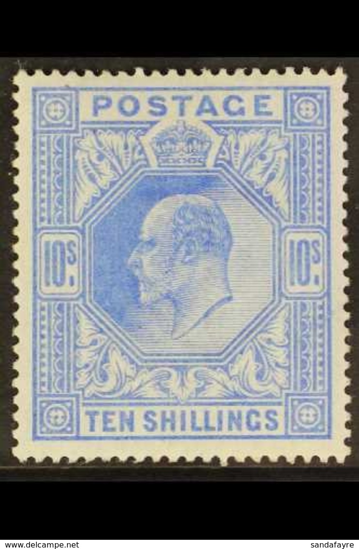 1902 10s Ultramarine, DLR Printing, Ed VII, SG 265, Lovely Fresh Mint Stamp With Trace Of Light Corner Crease But Well C - Unclassified