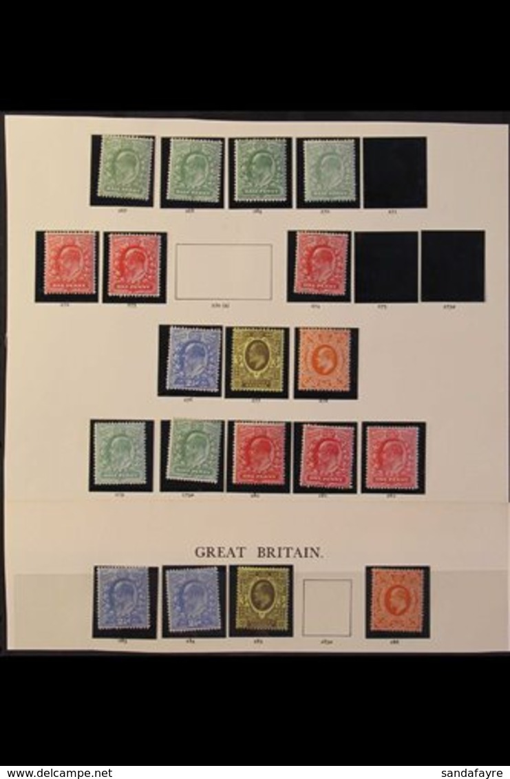 1910 HARRISON PRINTING - MINT COLLECTION Fresh Mint Range On "Imperial" Pages With Perf 14, ½d Shades (4), 1d Shades (3) - Unclassified