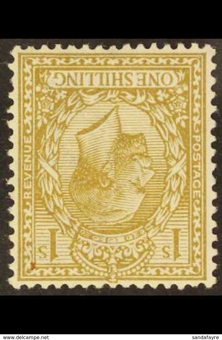 1912-24 1s Bistre "INVERTED WATERMARK", SG 395wi, Never Hinged Mint. For More Images, Please Visit Http://www.sandafayre - Unclassified