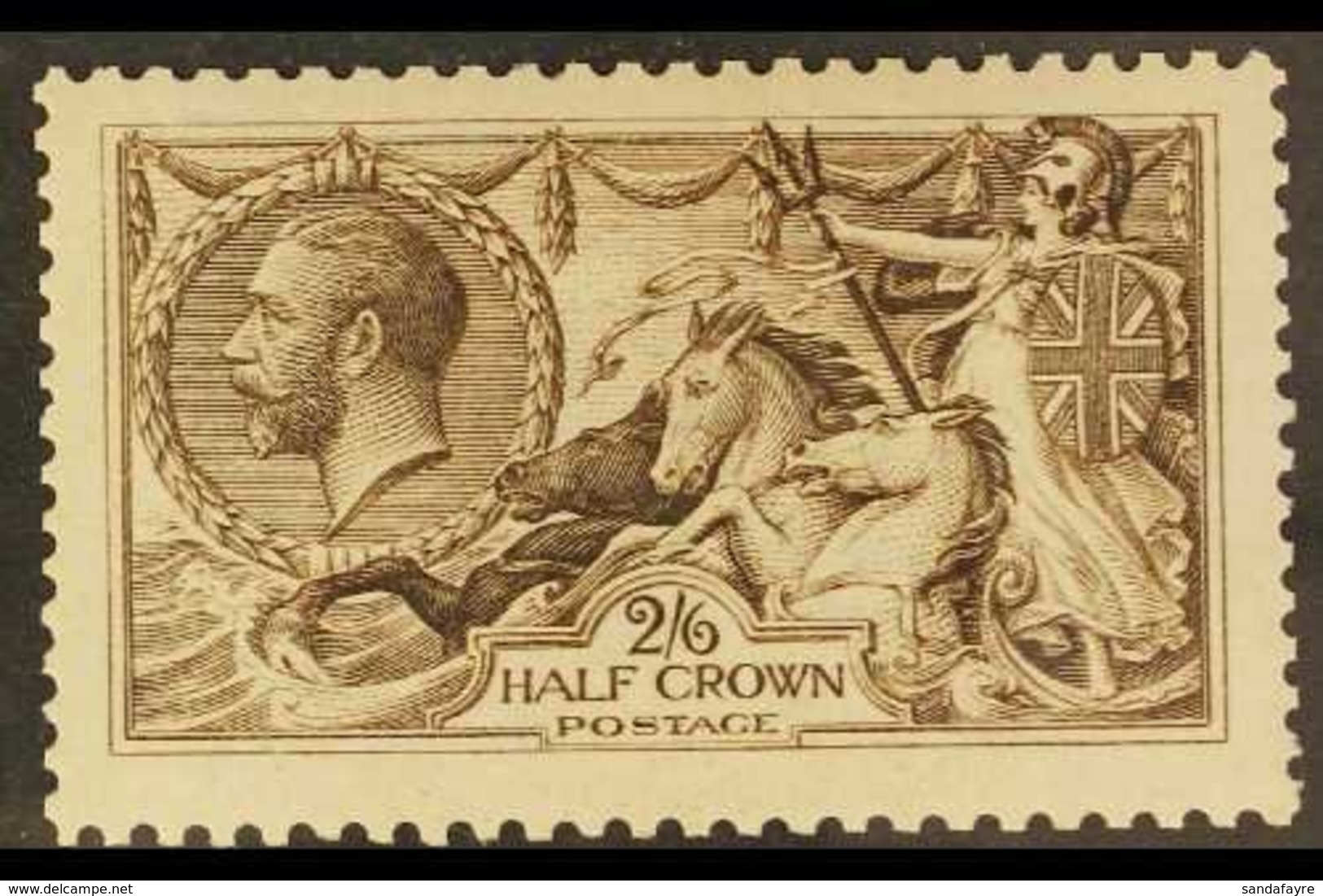 1913 2s6d Sepia-brown Waterlow Seahorse, SG 400, Never Hinged Mint. Superb. For More Images, Please Visit Http://www.san - Unclassified