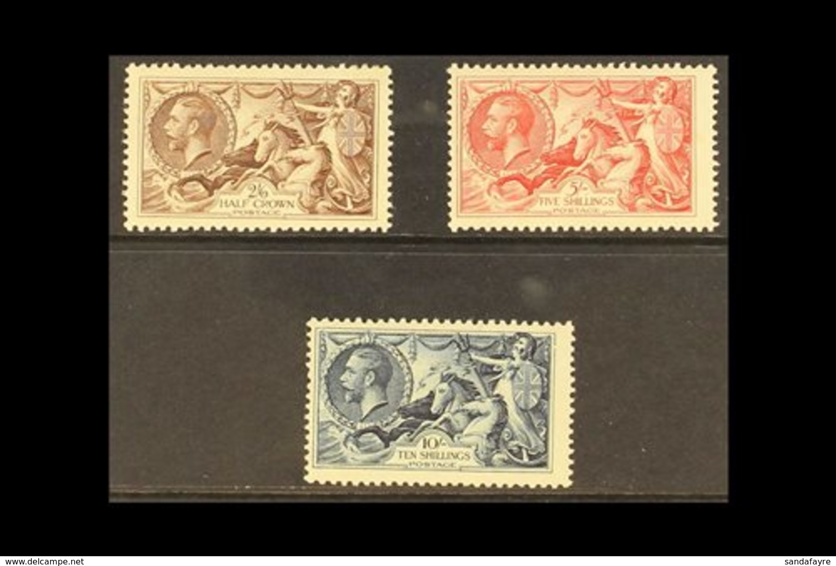 1934 Re-engraved Seahorses Set, SG 450/2, Fine Mint, Gum Very Lightly Toned, Cat.£575 (3 Stamps). For More Images, Pleas - Unclassified