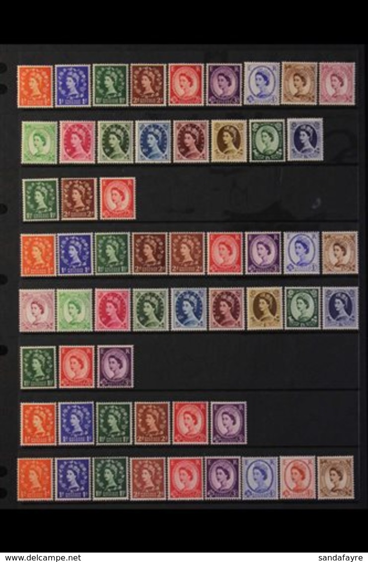 1952-1960 WILDINGS. NEVER HINGED MINT COLLECTION On Stock Pages, All Different, Includes 1952-54 Wmk Tudor Crown Set, 19 - Other & Unclassified