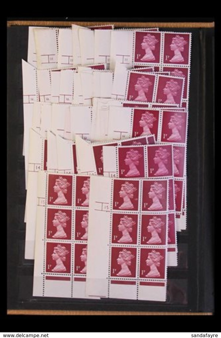 1971-2003 1P AND 2P CYLINDER BLOCKS A Substantial Accumulation Of Never Hinged Mint CYLINDER NUMBER BLOCKS OF SIX In A S - Sonstige & Ohne Zuordnung