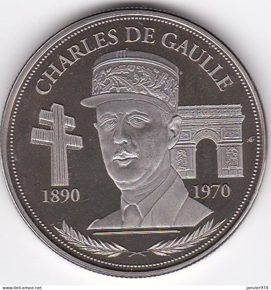 Médaille, Charles De Gaulle 1890 - 1970, Ve Republique . FDC - Other & Unclassified