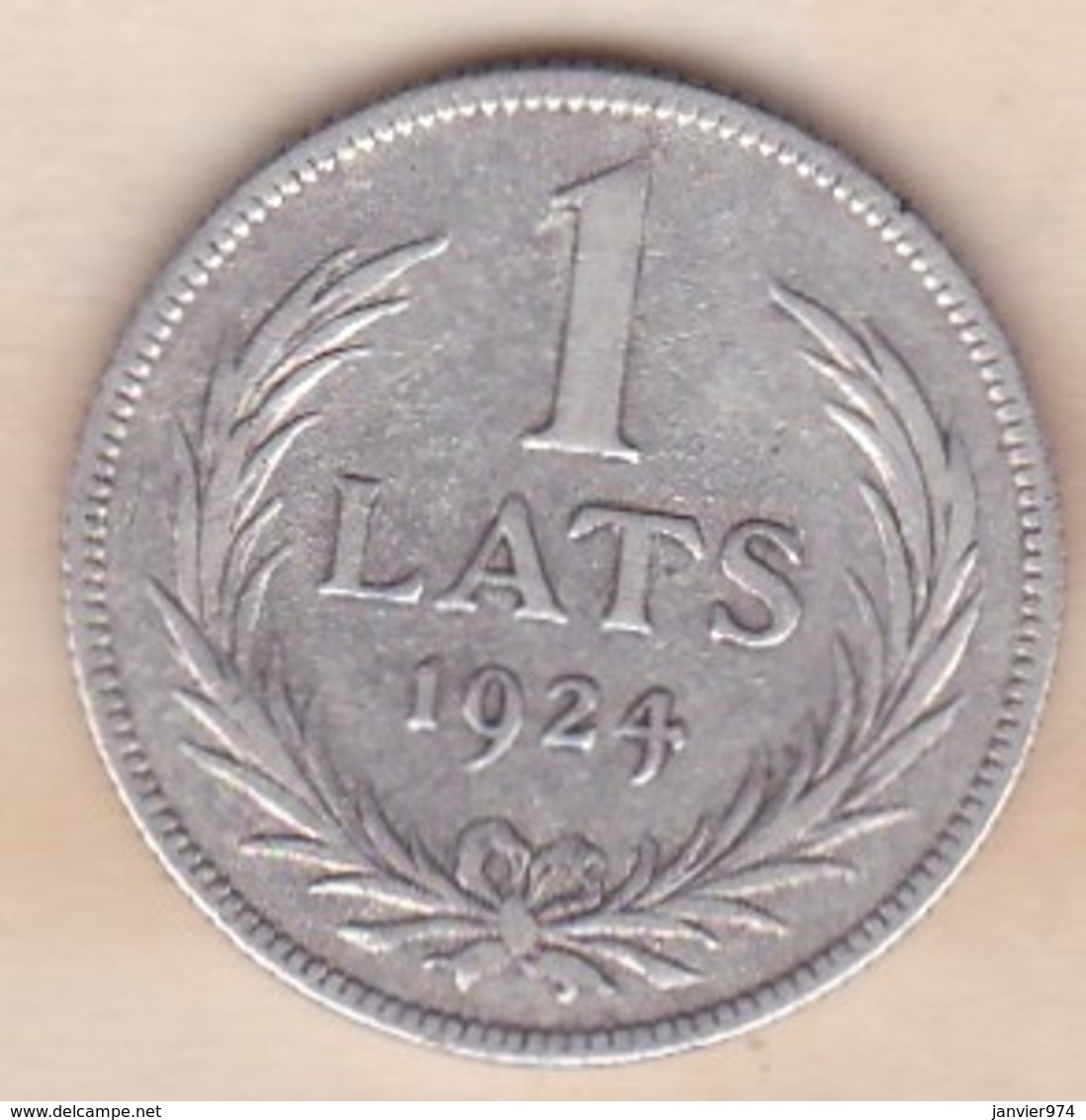 Lettonie. 1 Lats 1924 , En Argent . KM# 7 - Letland