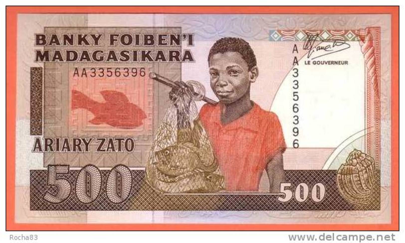 Billet - MADAGASCAR - 500 Francs / 100 Ariary  De 1988 - Pick 71 - Madagascar