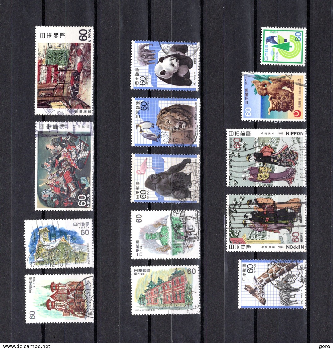 Japón  1982 . Y&T Nº  1399/1400-1401/1402-1403/1404-1405/1408-1409/1410-1411-1412 - Used Stamps