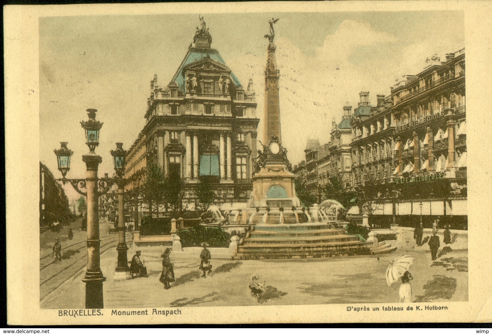 BRUXELLES :   Monument Anspach (d"après Un Tableau ...) - Monuments, édifices