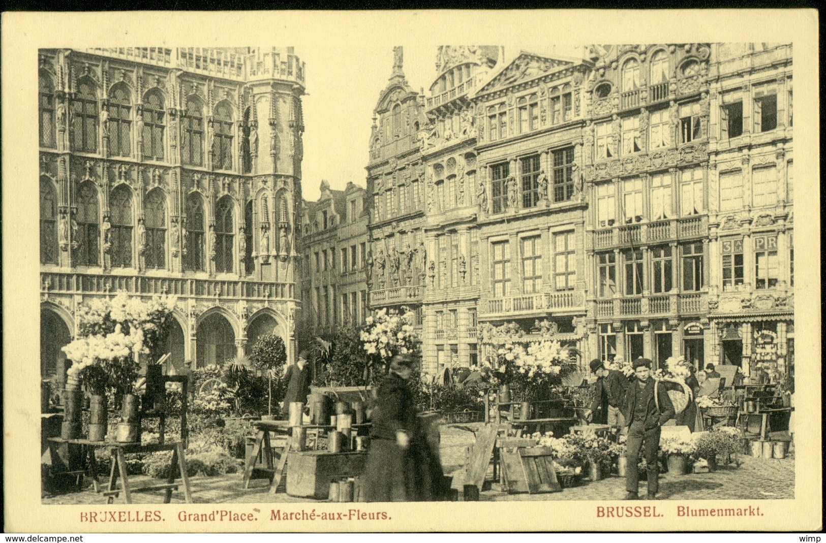 BRUXELLES :    Grand'Place Marché Aux Fleurs  -- Blumenmarkt - Marktpleinen, Pleinen