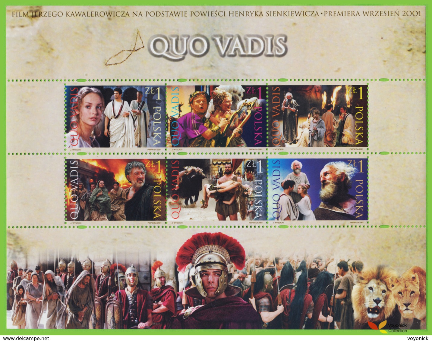 Voyo POLAND QUO VADIS 2001 F#BL 135 (Type I) ** MINT - Hojas Completas