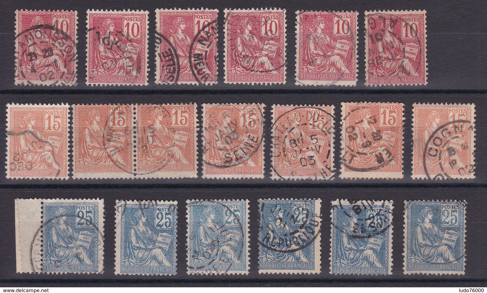 D316/ N° 116/118 LOT OBLITERES COTE 30.50€ - Collections