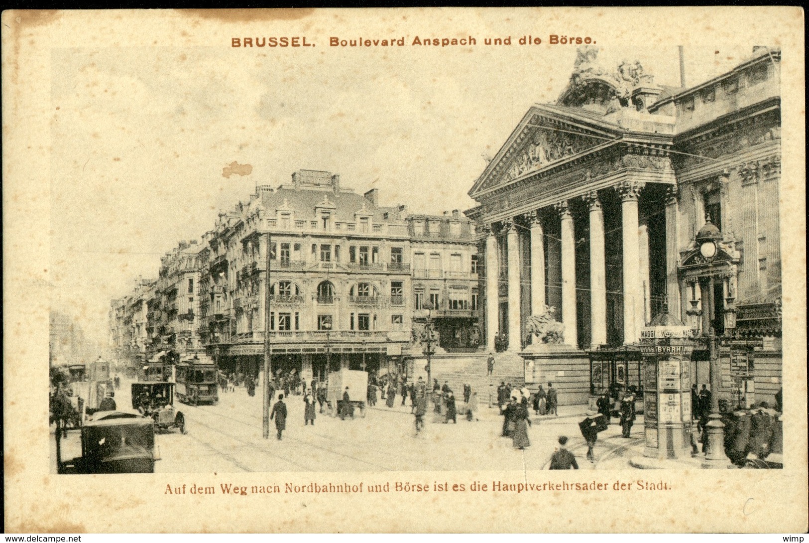 BRUXELLES :  Bd Anspach Und Die Börse - Places, Squares