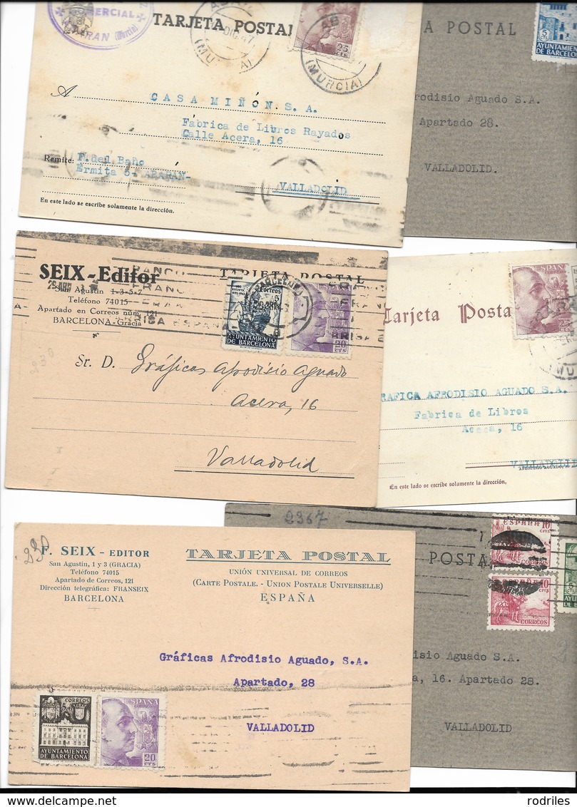 Postales. Conjunto De 15 Postales Diferentes , Circuladas De La Decada De Los Años Cuarenta - Otros & Sin Clasificación