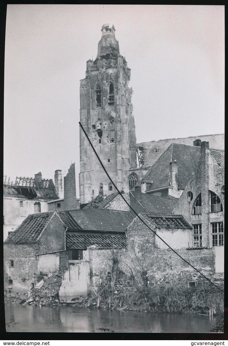 OUDENAARDE WW 1 - FOTO VAN CLICHE GLASPLAAT 17.5 X 12 CM - Oudenaarde