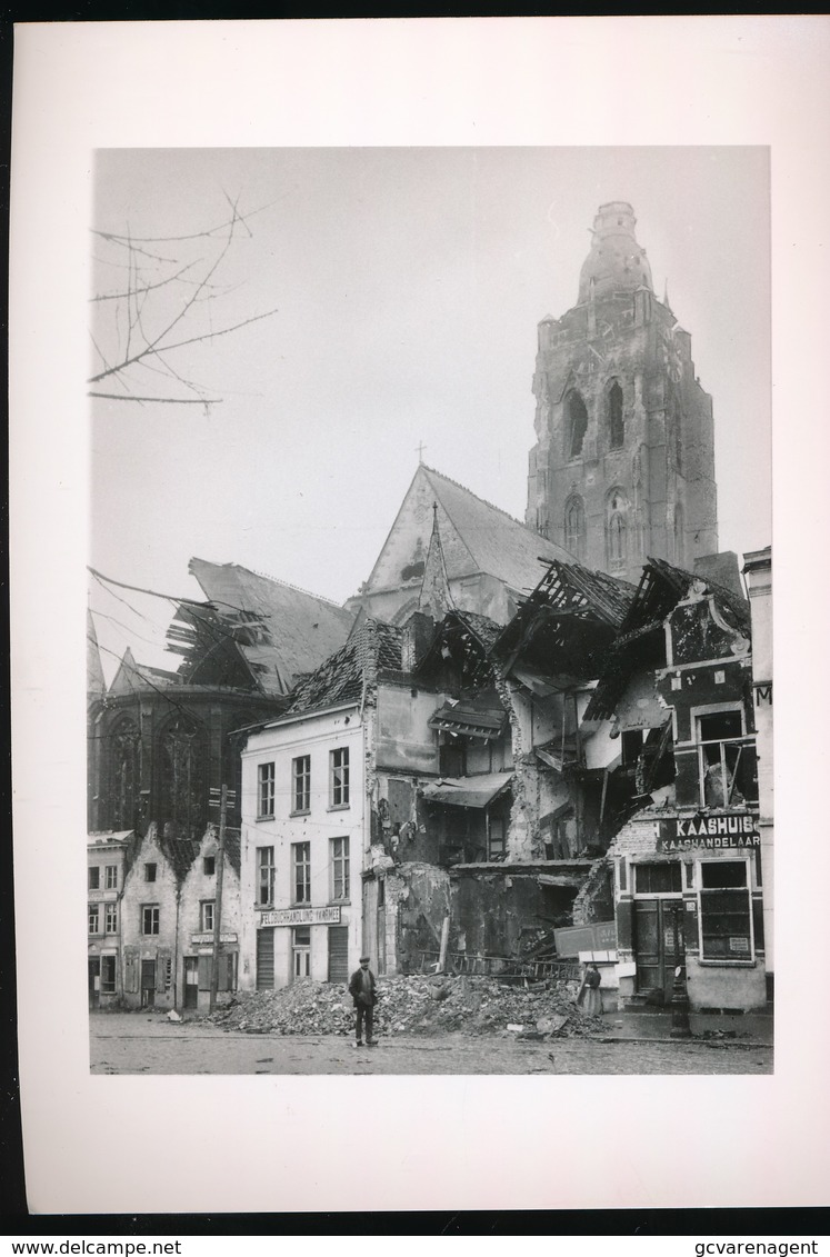 OUDENAARDE WW 1 - FOTO VAN CLICHE GLASPLAAT 17.5 X 12 CM - Oudenaarde