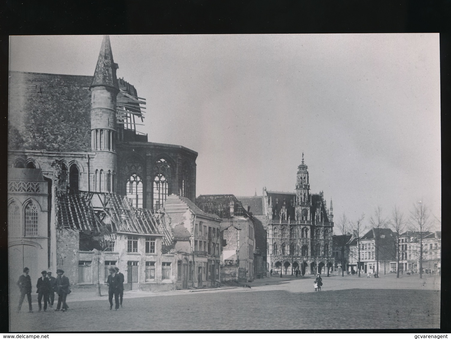 OUDENAARDE WW 1 - FOTO VAN CLICHE GLASPLAAT 17.5 X 12 CM - Oudenaarde