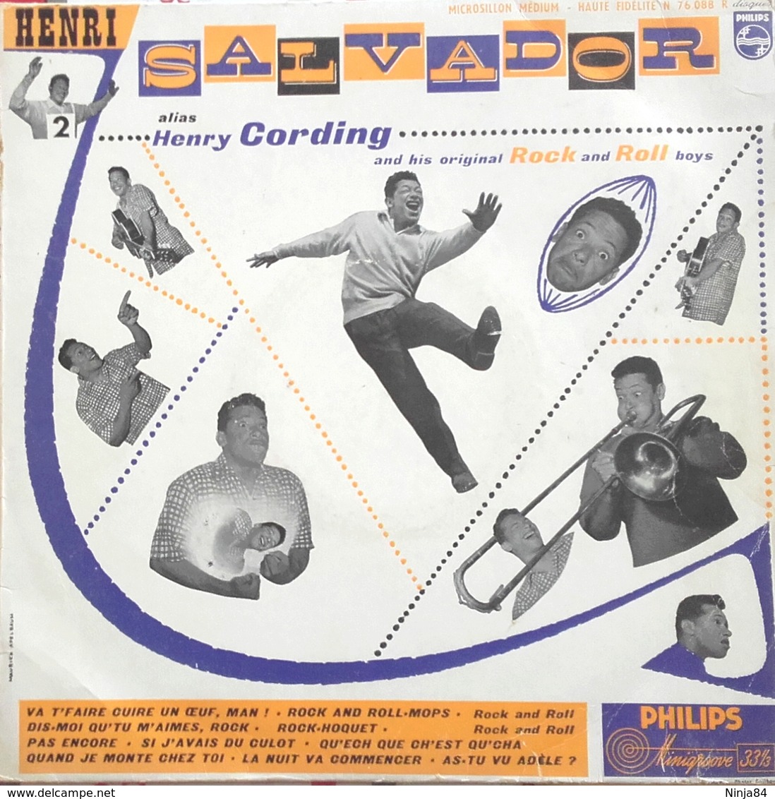 LP 25 CM (10")  Henri Salvador Alias Henry Cording / Boris Vian  "  N° 2  " - Formats Spéciaux