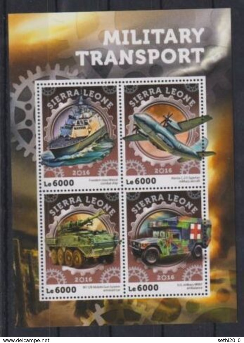 Sierra Leone 2016 Nobel Red Cross Croix Rouge Transport Militaire MNH - Prix Nobel