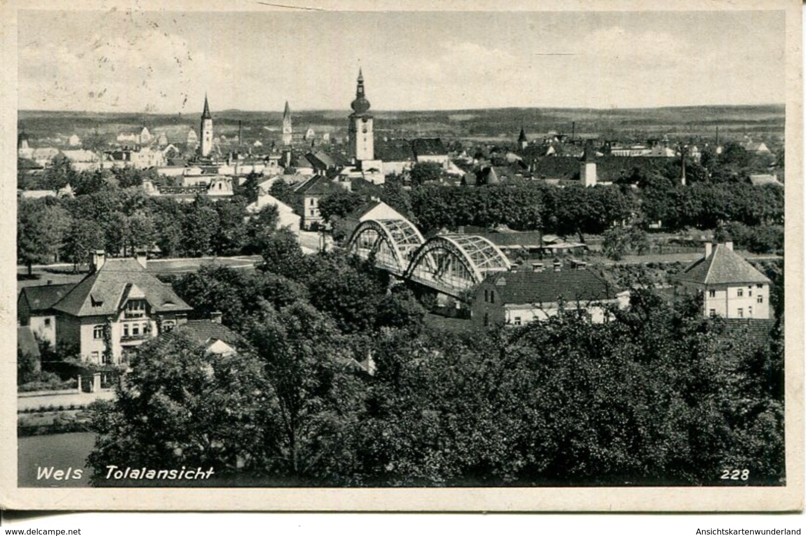 006391  Wels - Totalansicht  1941 - Wels