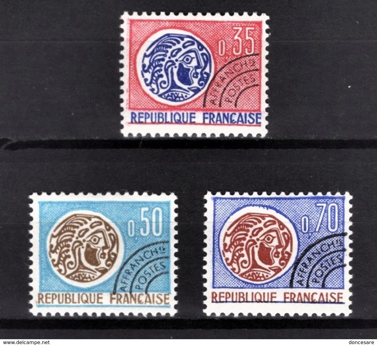 FRANCE  1964 / 1976 - SERIE Y.T. N° 127 A 129 - 3 PREO NEUFS** - 1964-1988