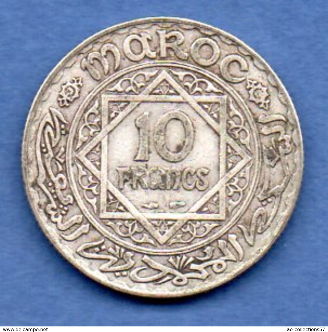 Maroc -   10 Francs 1347   -- Km  # 38 -  état  TTB - Maroc