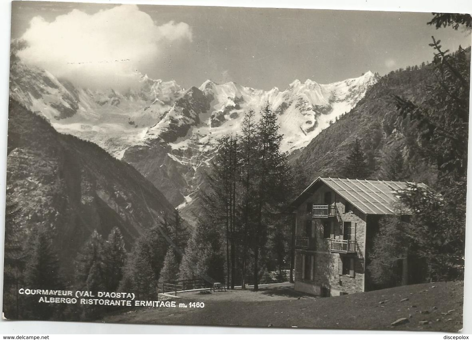 W1379 Courmayeur (Aosta) - Albergo Ristorante Ermitage - Panorama / Viaggiata 1960 - Altri & Non Classificati