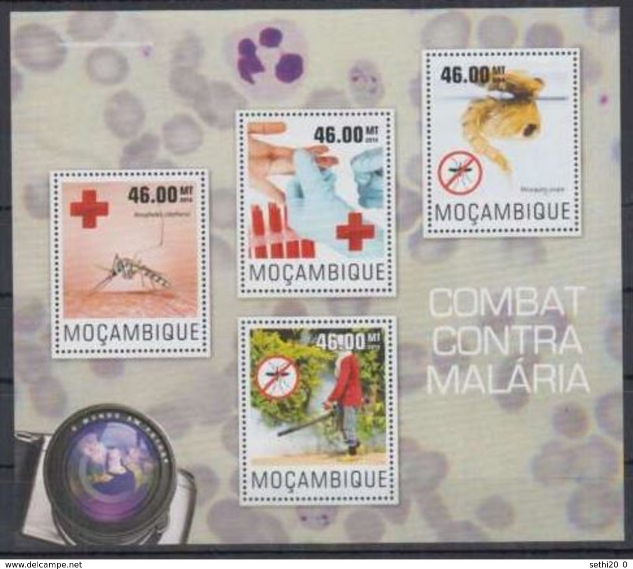 Mozambique 2014 Nobel Red Cross Red Crecent  Croix Rouge MALARIA   MNH - Prix Nobel