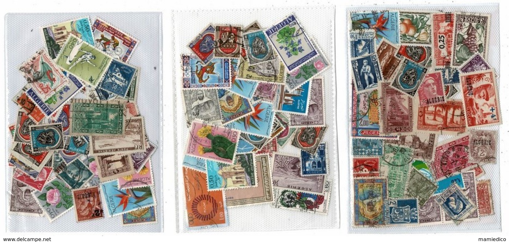 Timbres D'Algérie: 6 Pochettes Scannées( Timbres Non Comptés)+1 Pochette De 120 Timbres Scannés+496 Vrac Non Scannés - Collections (sans Albums)