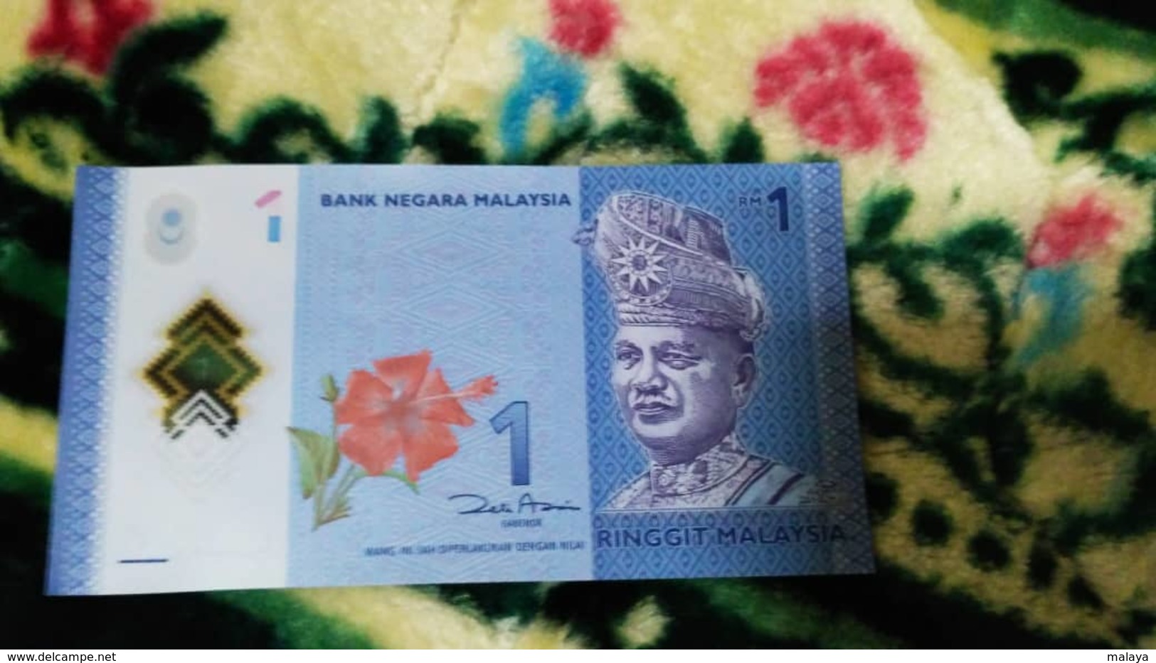 Malaysia 2011 RM1 $1 1 Ringgit POLYMER P-51a UNC Banknote Zeti Z.A Aziz HIBISCUS - Malasia