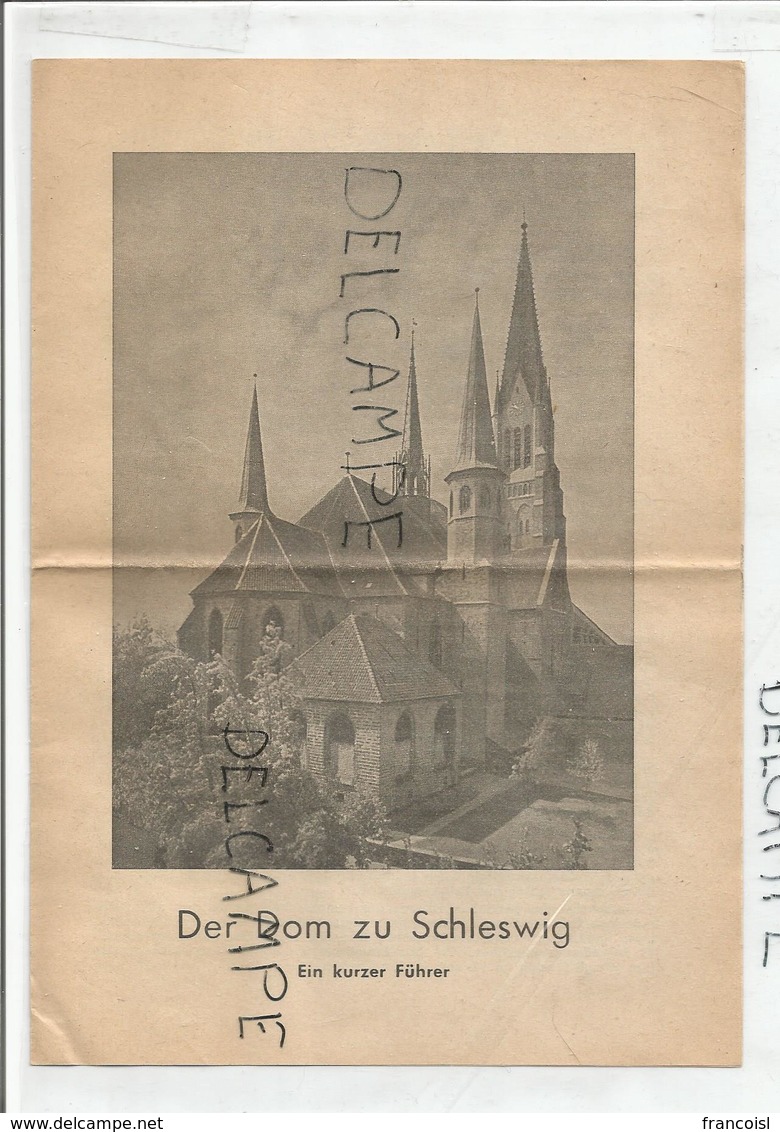 Der Dom Zu Schleswig. La Cathédrale De Schleswig. Quadrifoglio En Noir Et Blanc - Dépliants Touristiques