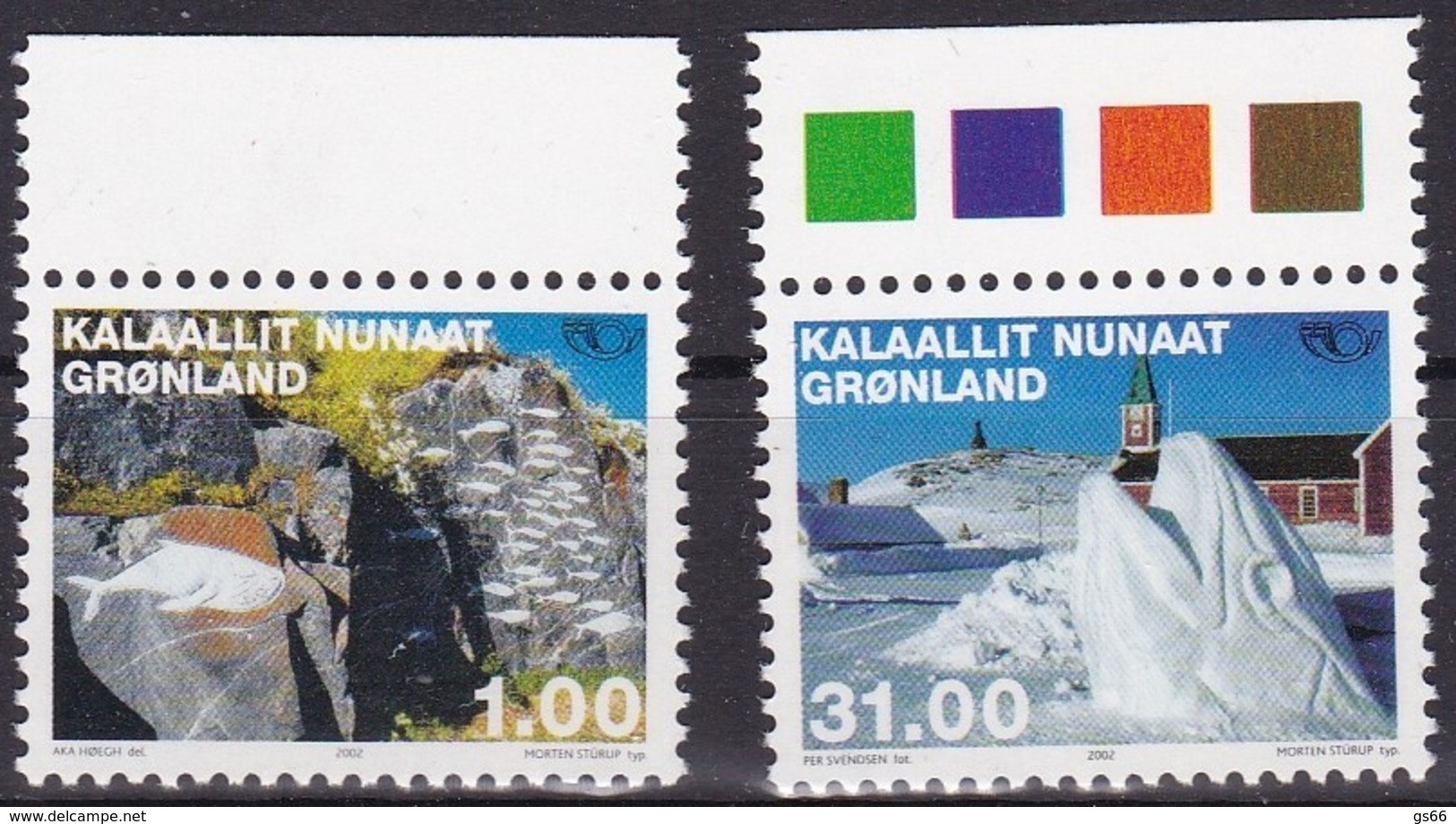 Grönland, 2002, 376/77, Norden. Kunst Des 20. Jahrhunderts. MNH ** - Ungebraucht