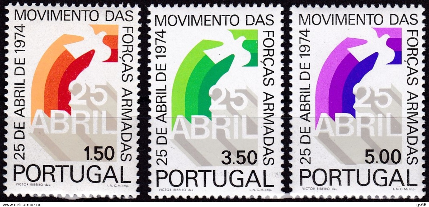 Portugal, 1974, 1266/68, Staatsstreich Der „Bewegung Der Streitkräfte“. MNH ** - Ungebraucht