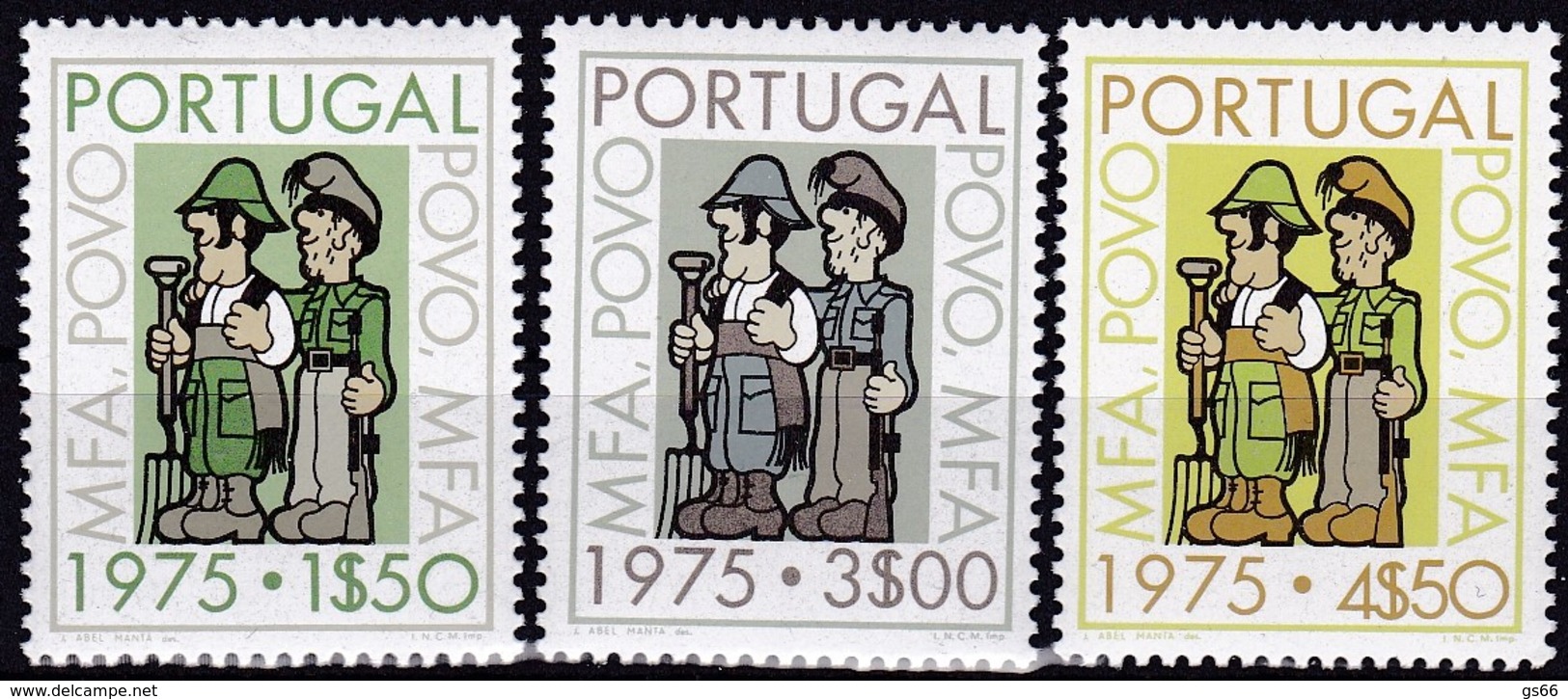 Portugal, 1975, 1272/74, Die „Bewegung Der Streitkräfte“ Und Das Volk. MNH ** - Unused Stamps