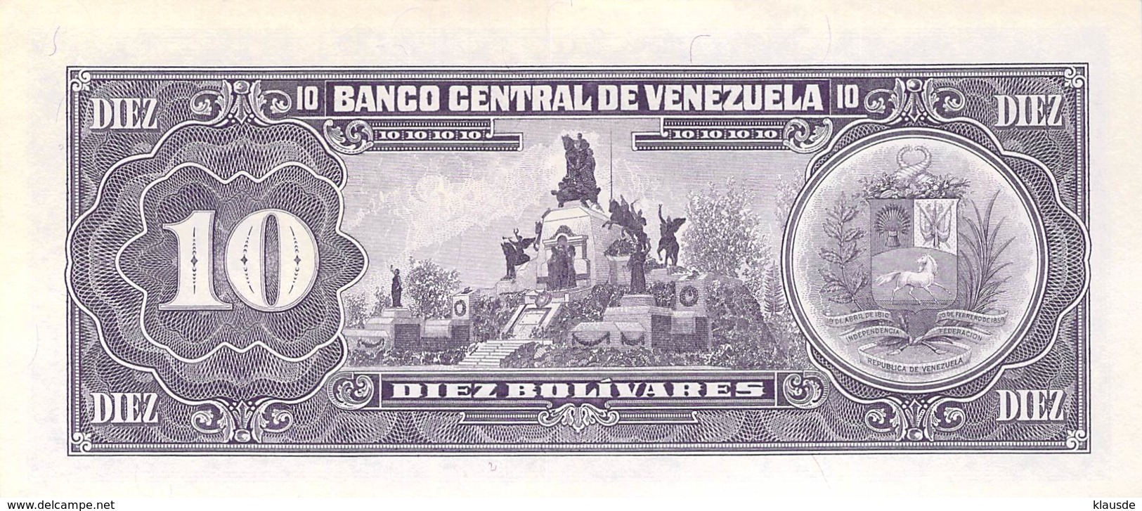 Diez (10) Bolivares  Banknote Venezuela - Venezuela