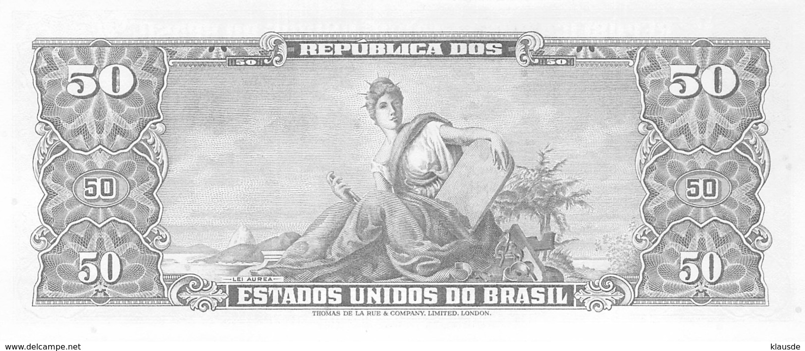 50 Cinquenta Cruzeiros Banknote Brasilien - Brasilien