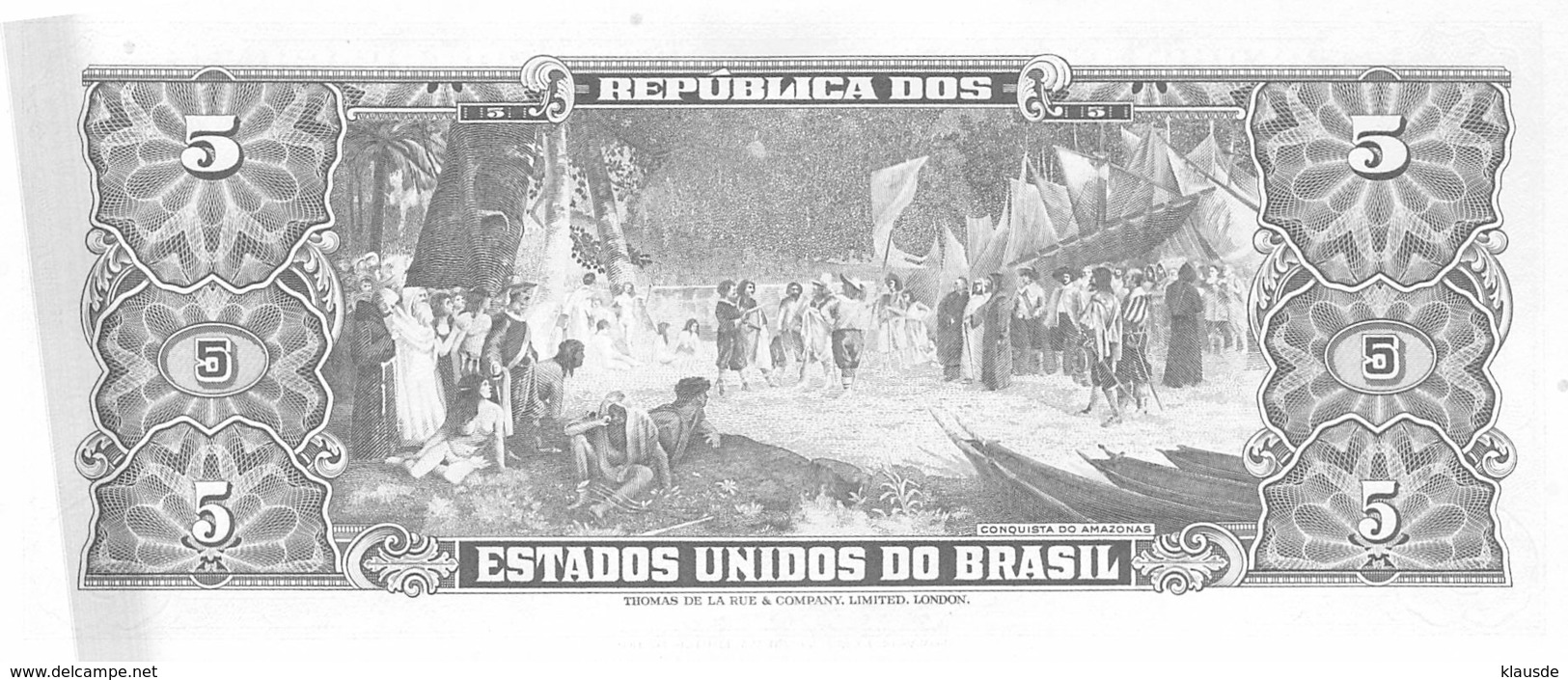 5 Cinco Cruzeiros Banknote Brasilien - Brasilien