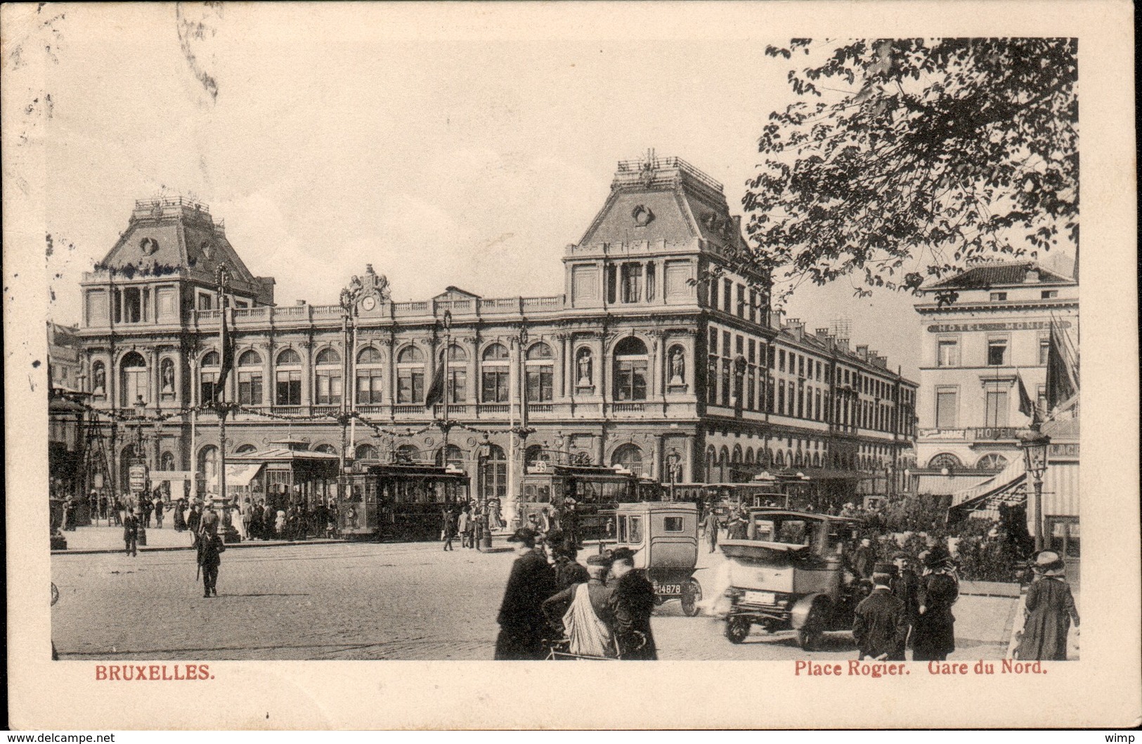 BRUXELLES :  Place Rogier - Gare Du Nord - Chemins De Fer, Gares