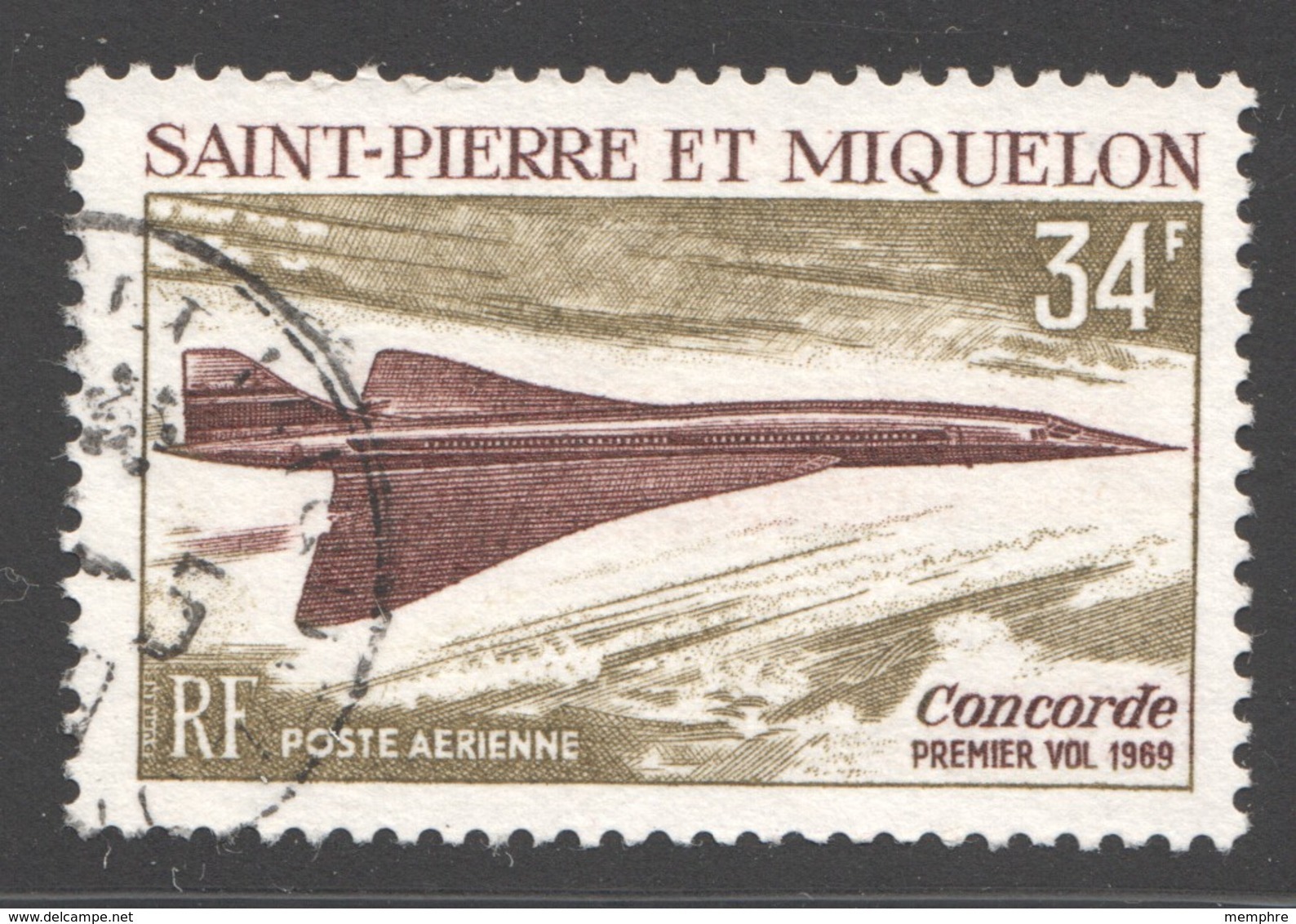 SPM  1969  Concorde, Yv PA 43 - Used Stamps