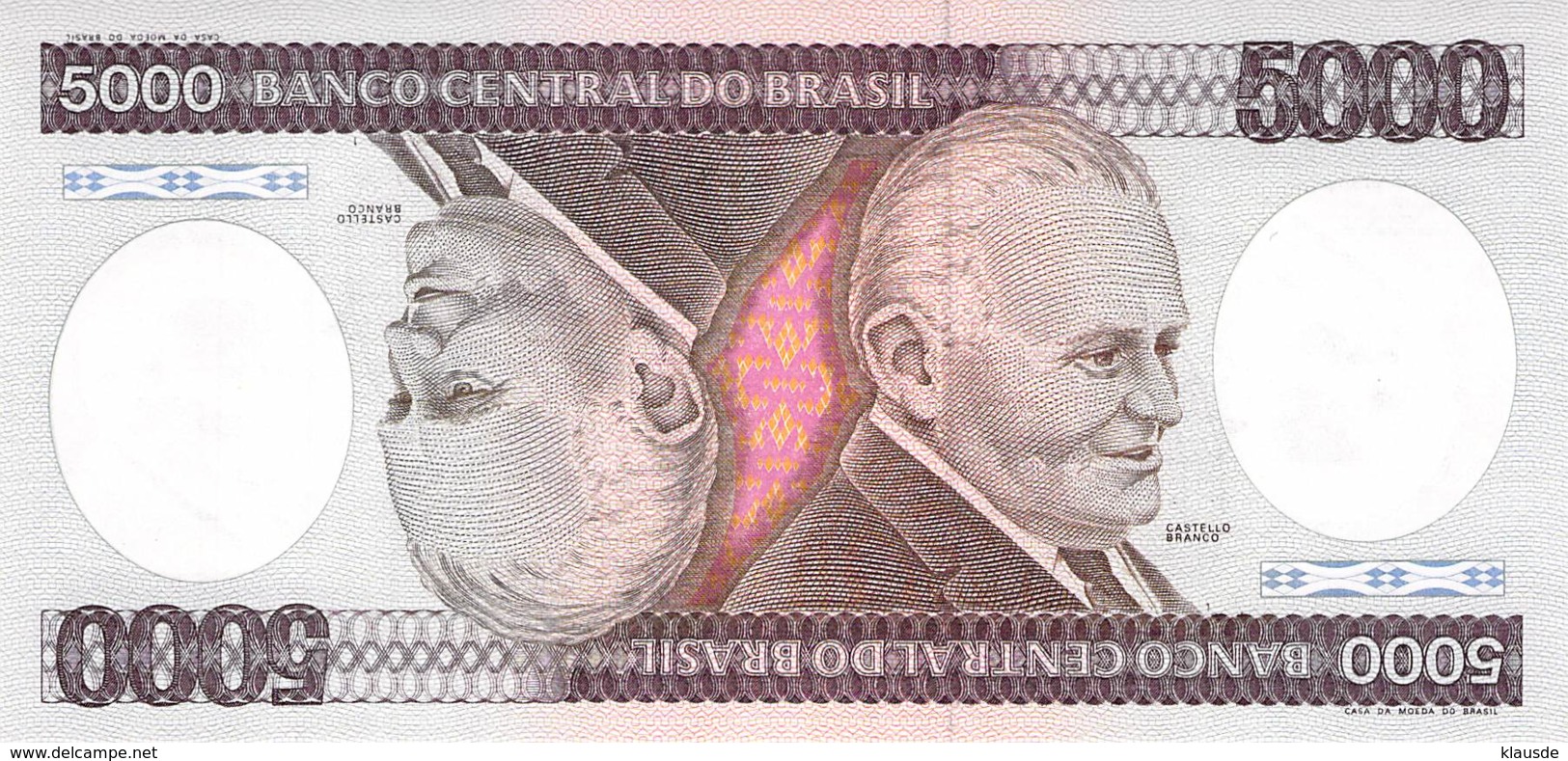 5000 Cruzeiro Banknote Brasilien - Brésil