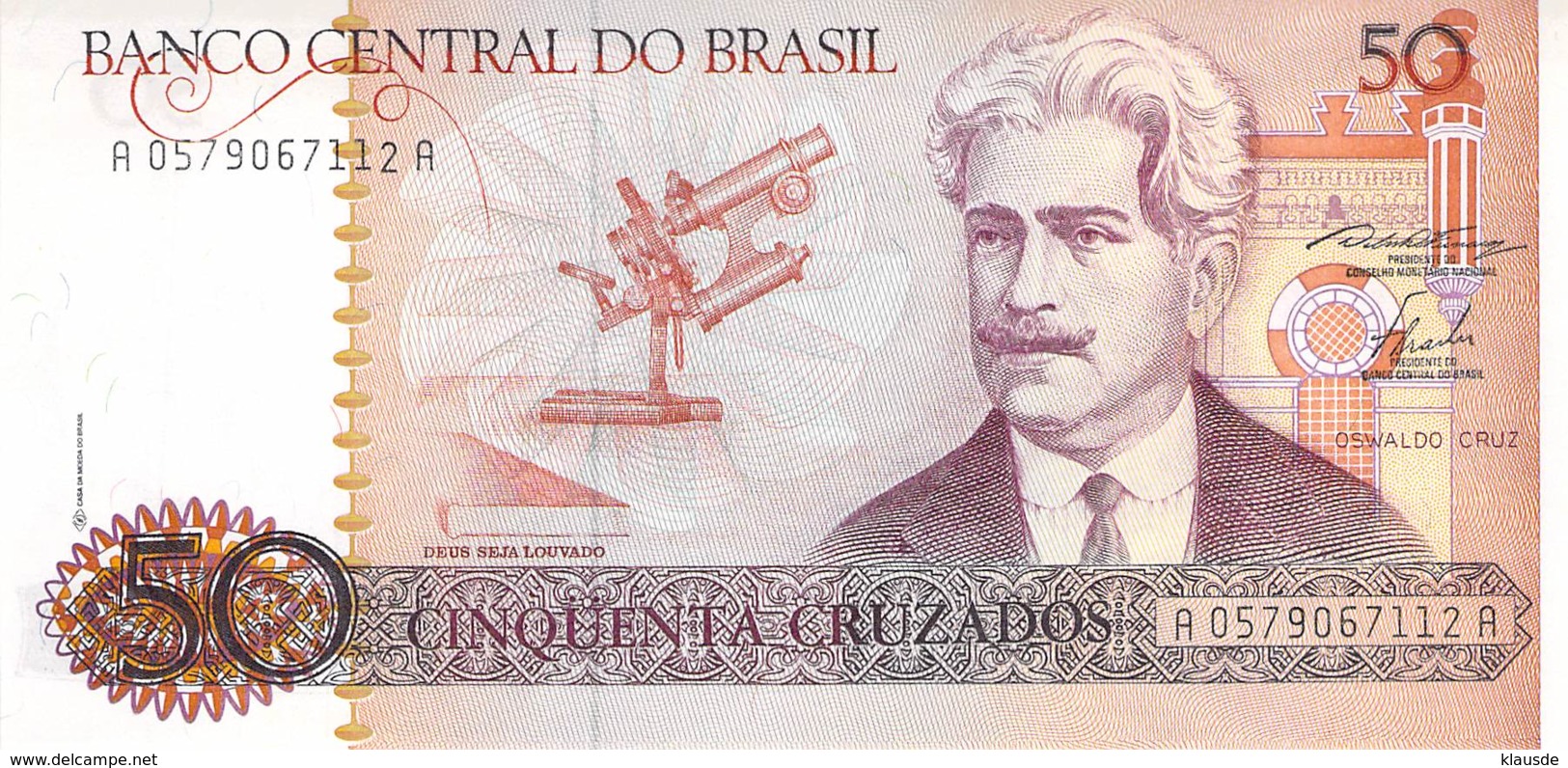 50 Cinquenta Cruzados Banknote Brasilien - Brasilien