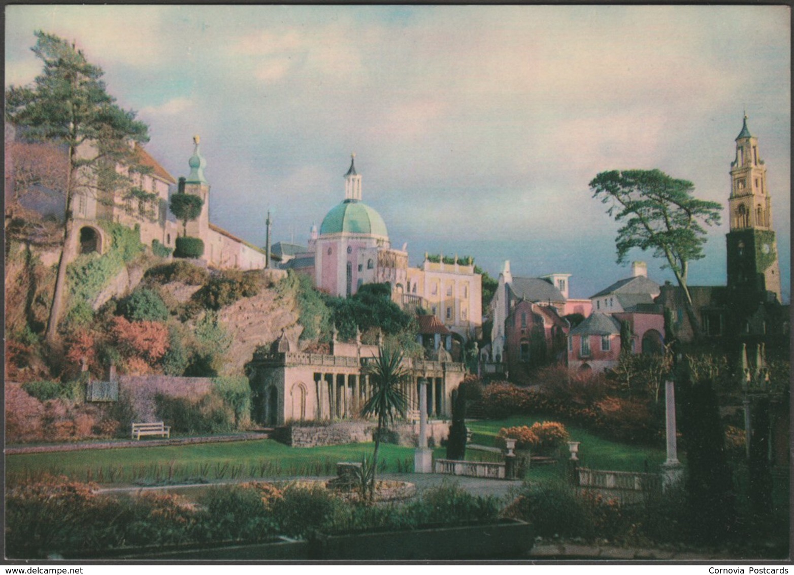 The Village Looking East, Portmeirion, Merionethshire, C.1970 - Bruno De Hamel Postcard - Merionethshire