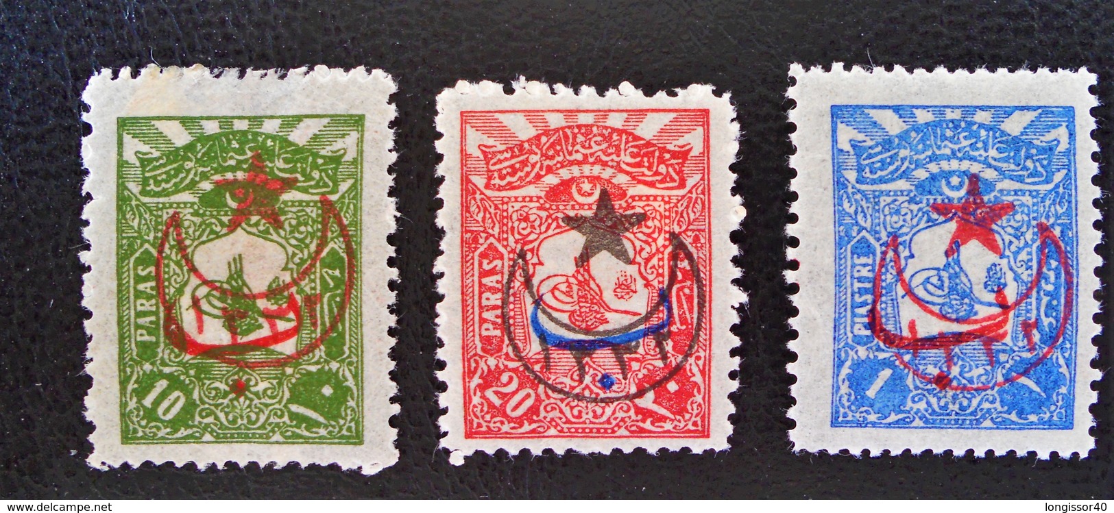 SURCHARGES 1916 - TIMBRES-POSTE 1906 - NEUFS * - YT 385/87 - Neufs