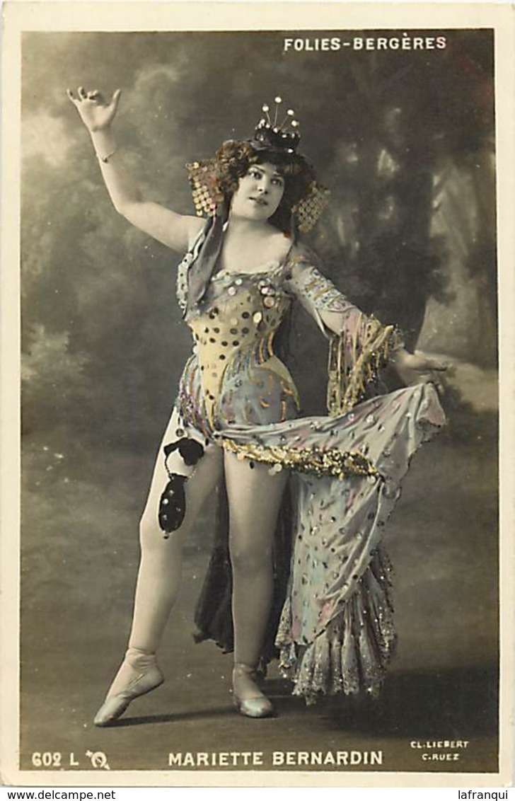 - Spectacle - Theatre - Artistes -ref C693 - Femmes - Femme - Artiste - Mariette Bernardin Des Folies Bergeres - - Entertainers