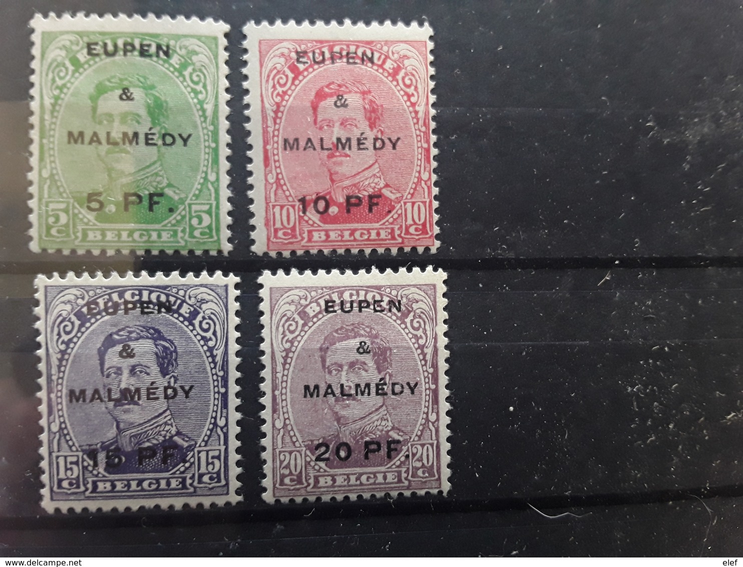 Belgique 1915 EUPEN ET MALMEDY , 4 Timbres Yvert  1,2 3, 4 , Neufs ** MNH TTB - OC55/105 Eupen & Malmédy