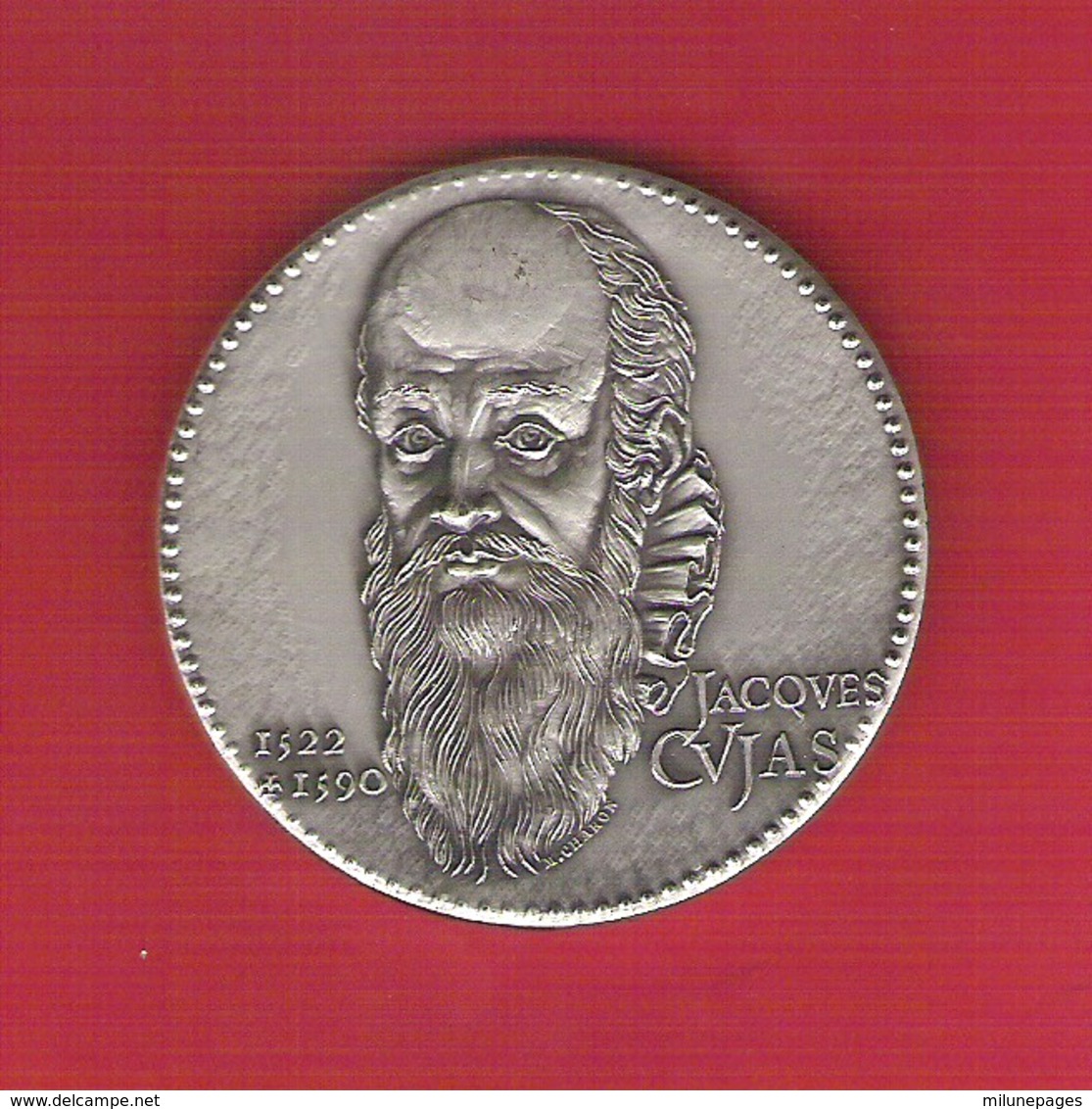 Médaille En Argent 140 Gr.Notariat Français 1975 Caisse Des Dépots Cujas Par Charon Livré Avec L'écrin - Autres & Non Classés