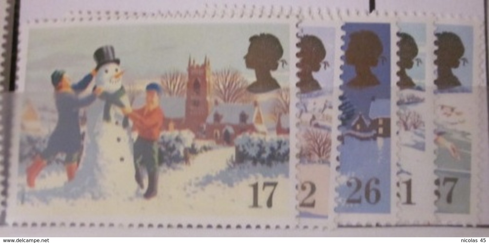 Grande-Bretagne - YT 1494 à 1498 ** Noel Neige - Unused Stamps