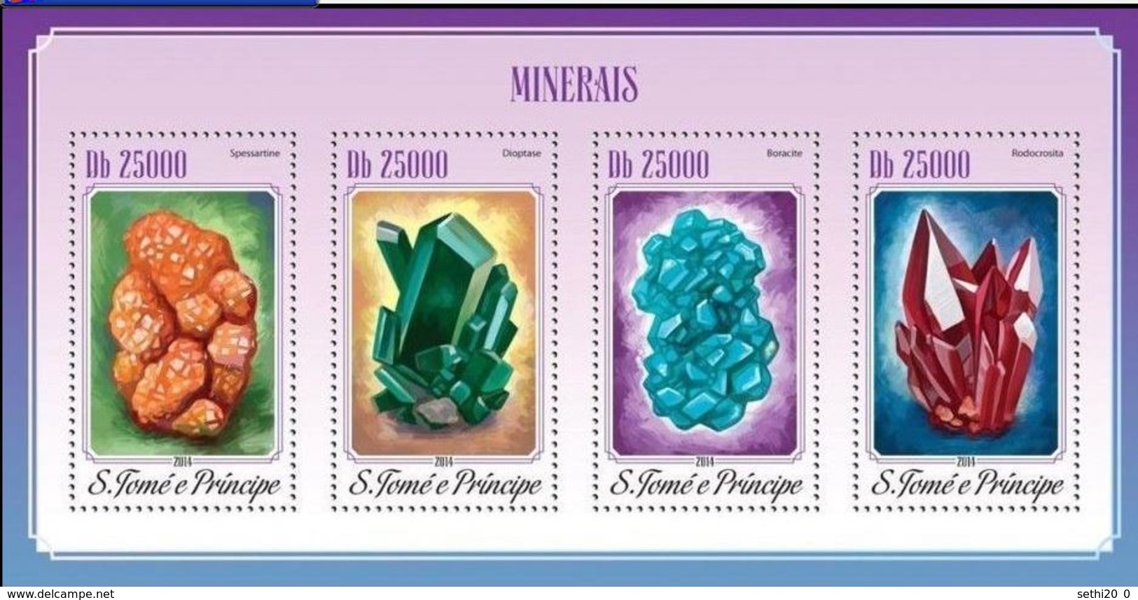 Saint Thomas  2014 Minerals Minéraux MNH - Minéraux