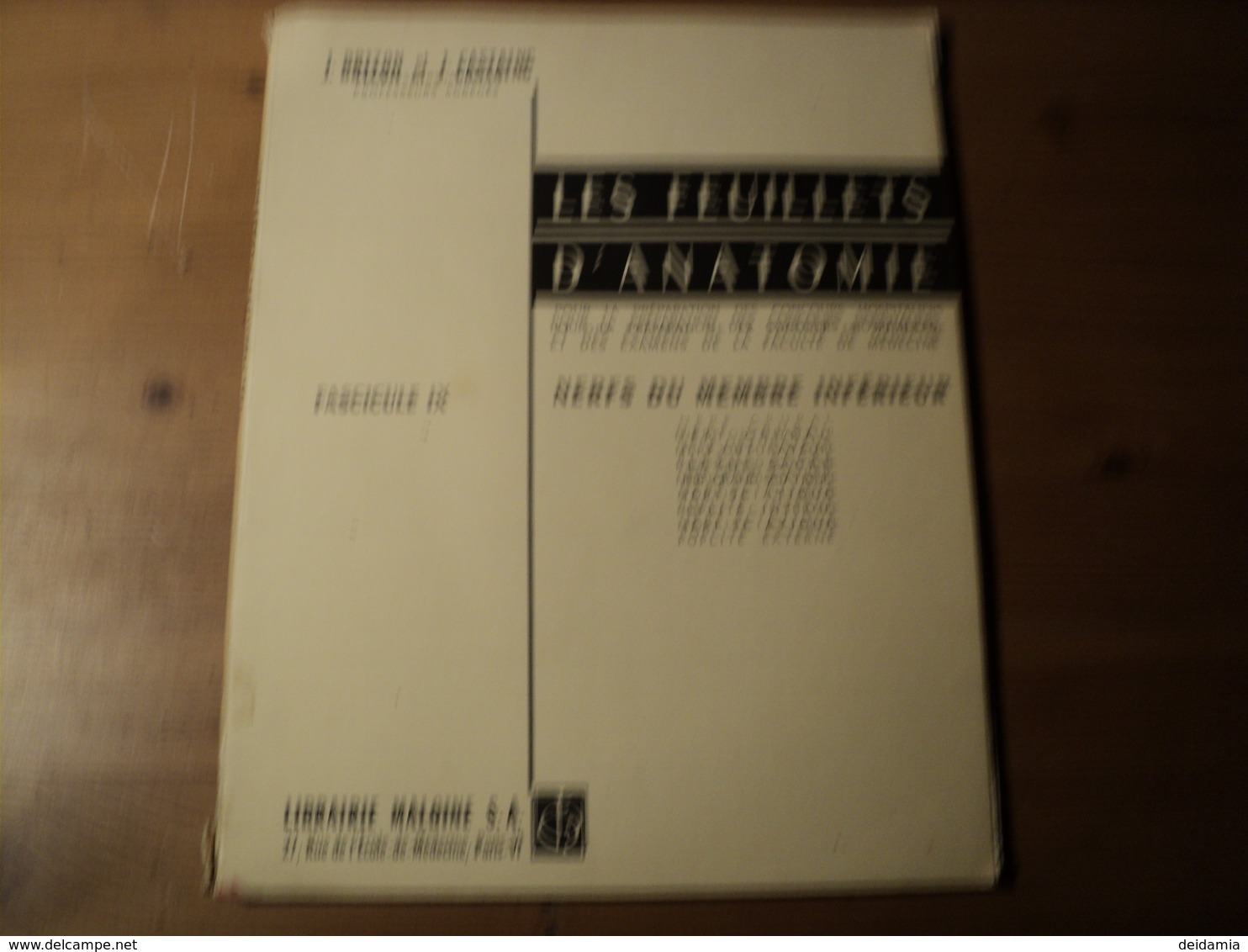 LES FEUILLETS D ANATOMIE. FASCICULES VI A IX PLUS LE XI. 1966 POUR LA PREPARATION DES CONCOURS HOSPITALIERS ET DES EXAM - Fiches Didactiques