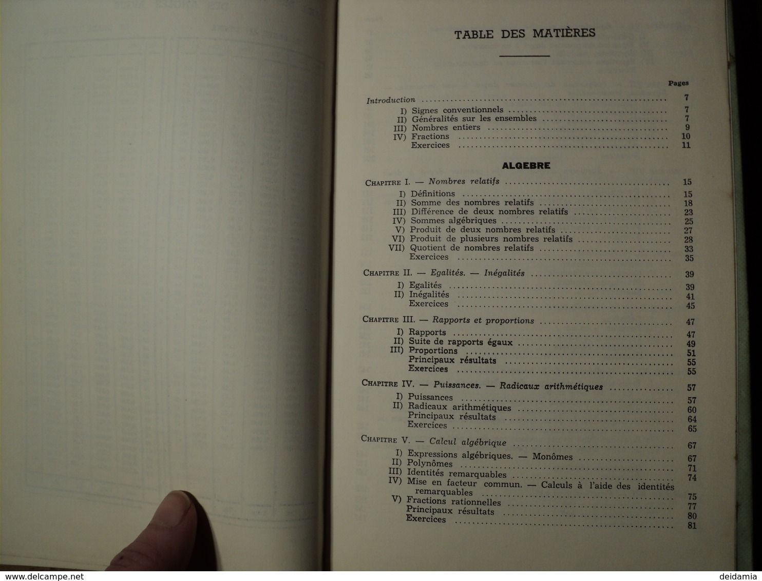 VIEUX LIVRE DE MATHEMATIQUES. 1962. CLASSES DE SECONDE A ET B. ANDRE DESVIGNE PAR V. LESPINARD PROFESSEUR AU LYCEE DU P - 18 Ans Et Plus